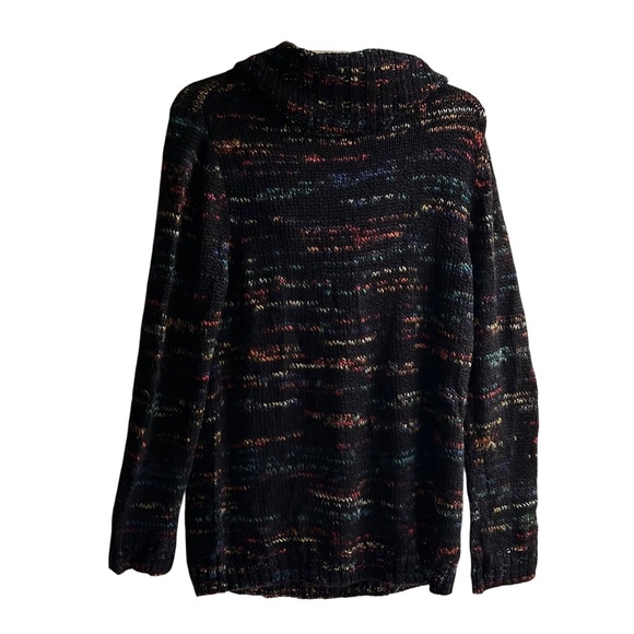 NWT SPENSE Knits Cowl Neck Black Color Fleck On/Off Shoulder Sweater XL - Picture 6 of 7